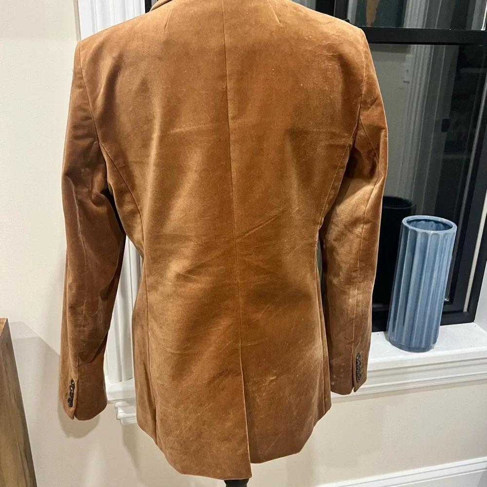 J. Crew Women's Velvet Blazer in Camel Brown - Picture 4 of 5